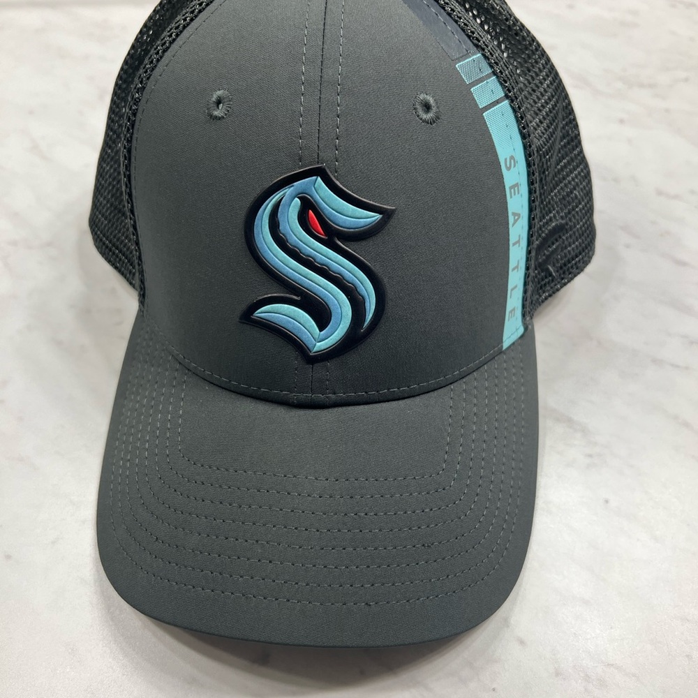 Fanatics Seattle Kraken Gray Cap with Teal Accent